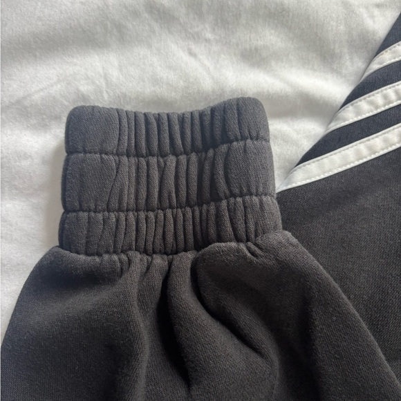 Adidas Black Joggers with White Stripes - Picture 3 of 4